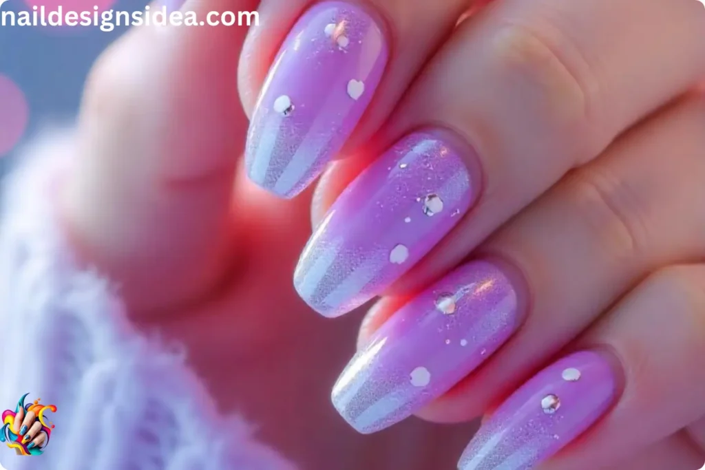 Lavender Frost Icicle Nails
