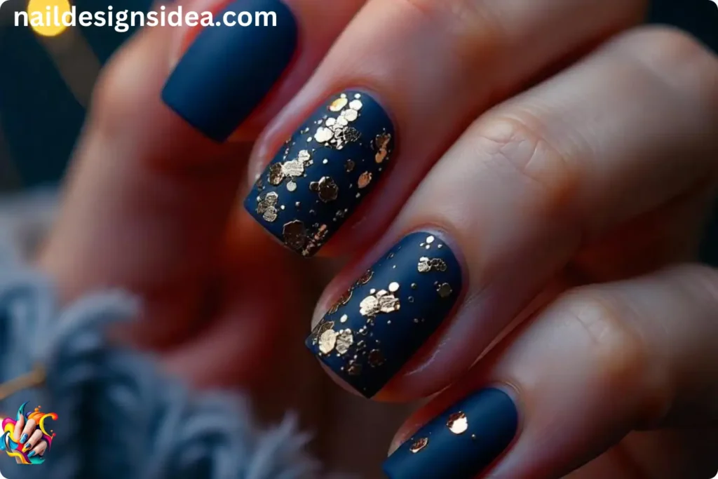 Matte Navy with Gold Foil