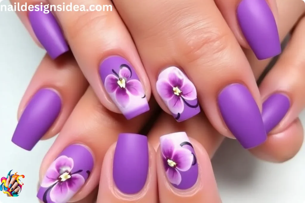 Matte Orchid Nail Design Ideas