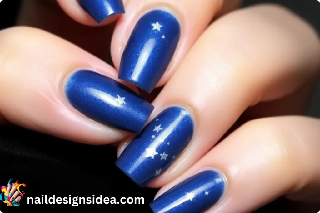 Midnight Blue with Silver Stars