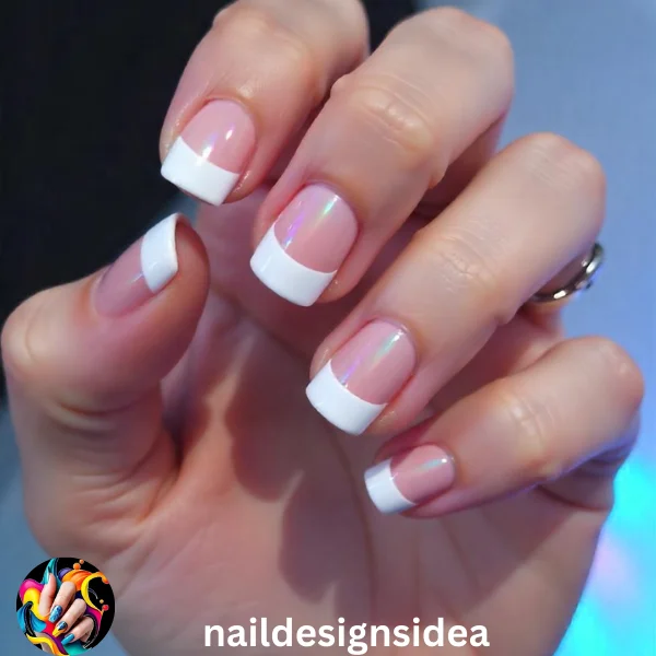 Milky Nails with French Tips