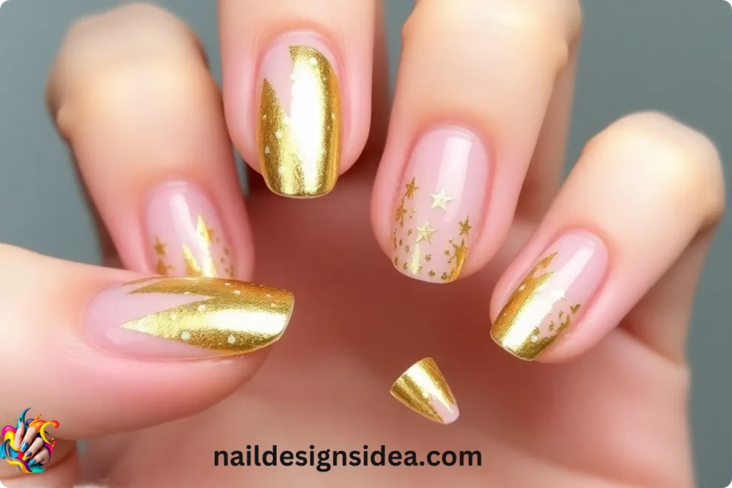 Minimalist Dazzling Christmas Nails
