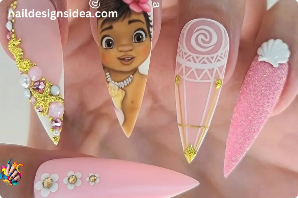 Moana Quote Nails