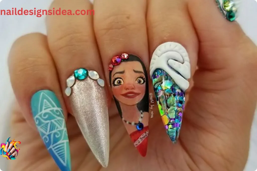 Moana’s Boat Nail Design