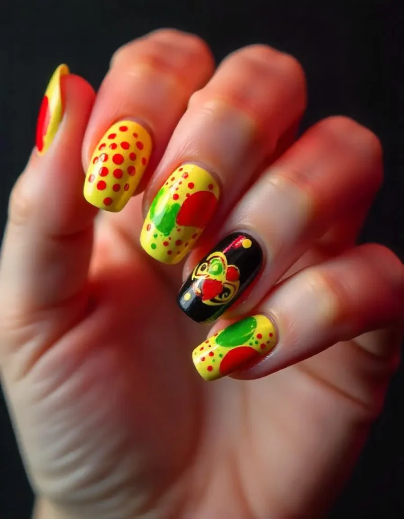 Negative Space Rasta Nails
