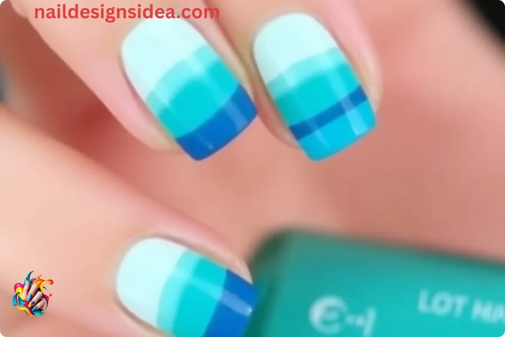 Ocean Waves Little Mermaid Nails with Ombre Gradients