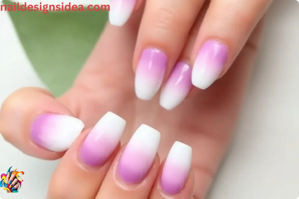 Orchid Petal Gradient Nails
