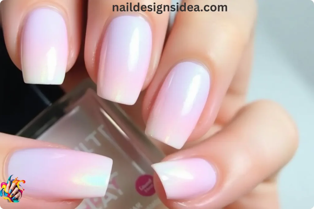 Pastel Holographic Gradient Nails