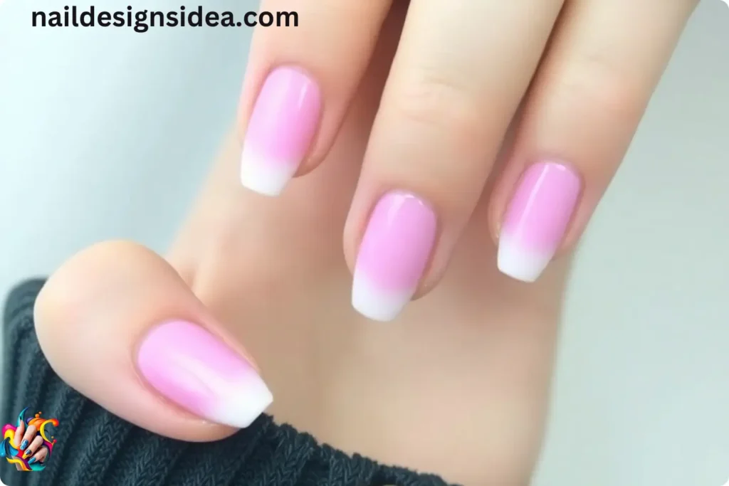 Pink Orchid Ombre Nail Designs
