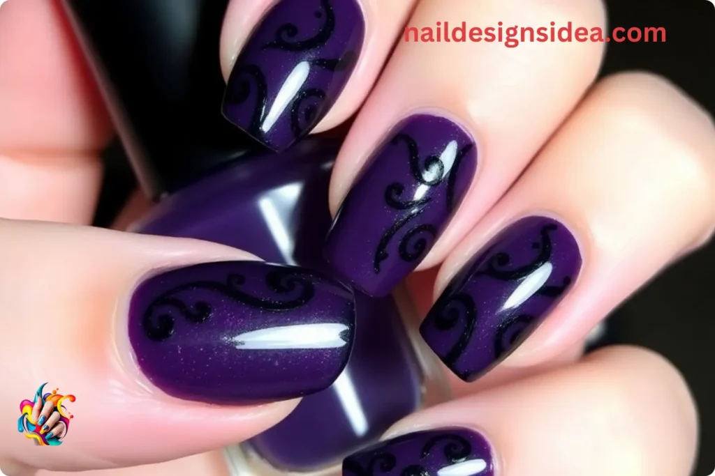 Purple Ursula-Inspired Nails
