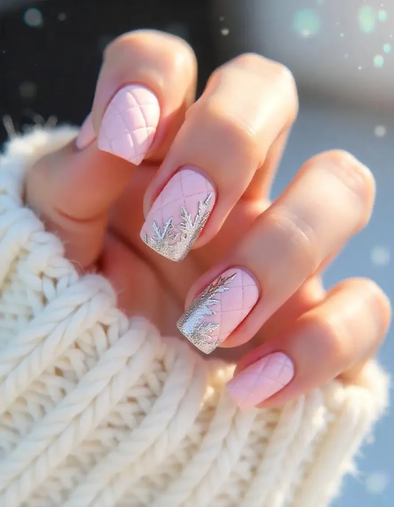 Quilted Winter Nail Art