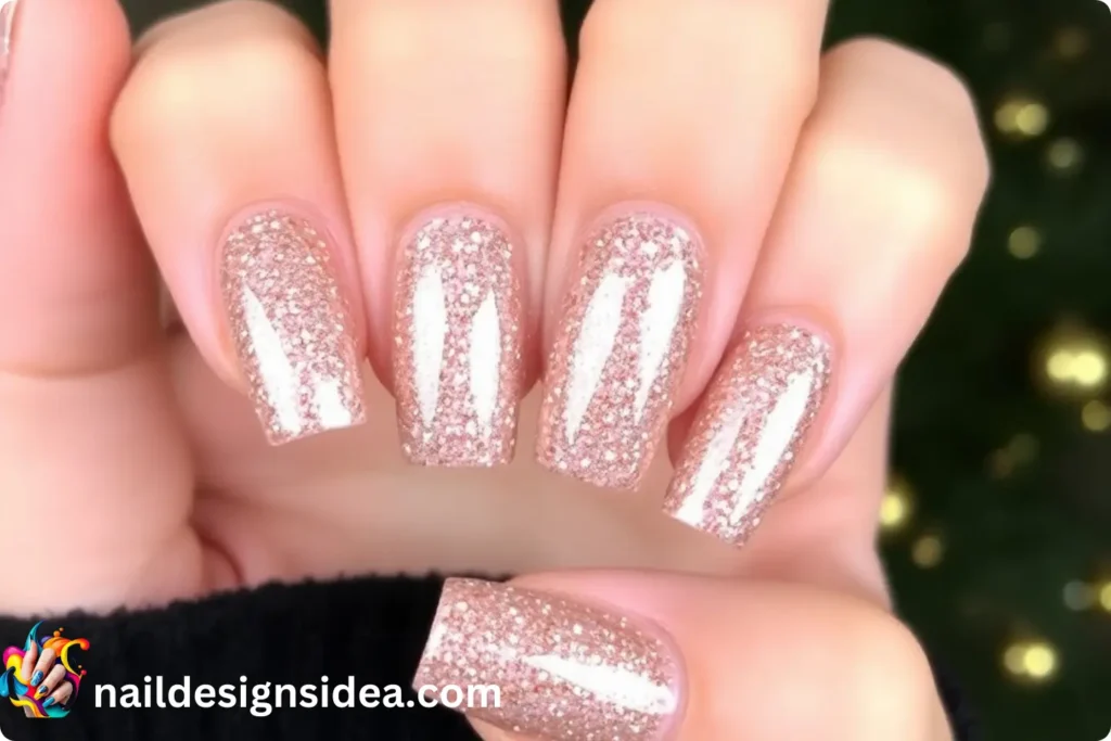 Rose Gold Glam Nails