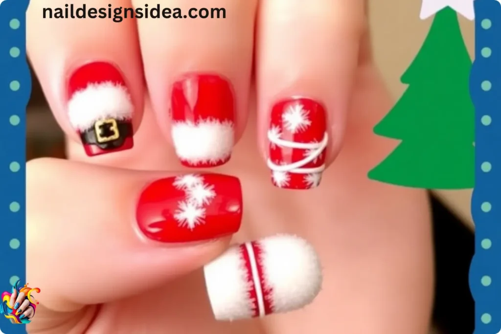 Santa-Inspired Nails