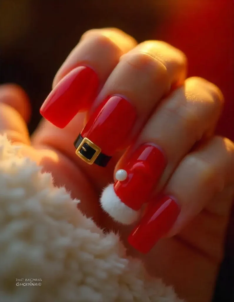 Santa-Inspired Nails