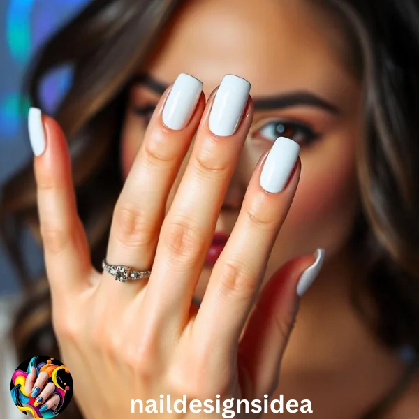 Selena Gomez’s engagement manicure embraces pearly white finishes, which reflect bridal elegance