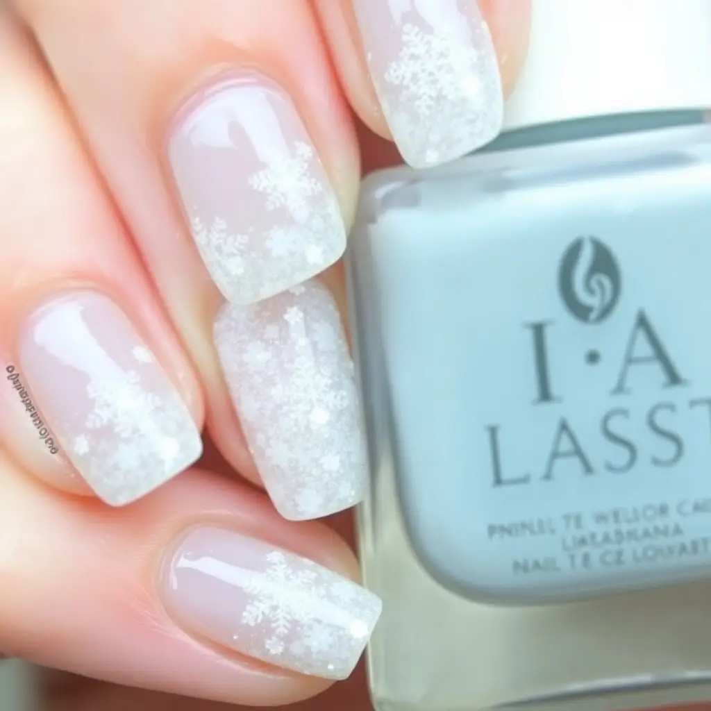 Snow-Glass Icicle Nail Art
