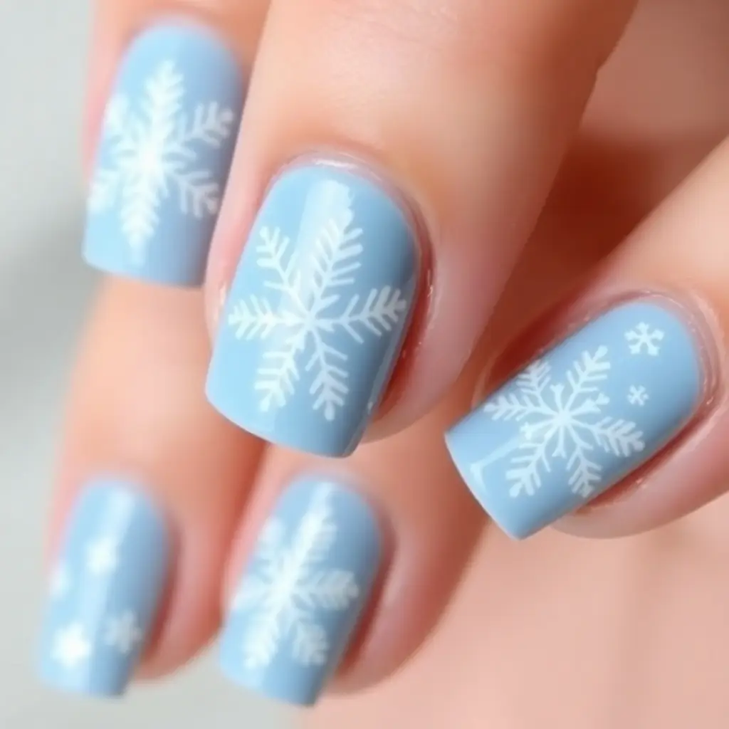 Snowflake Nail Art for Christmas 2024
