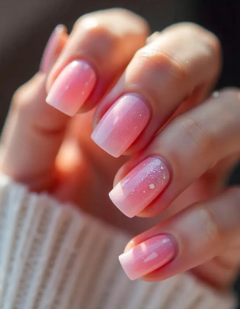  Subtle Blush Pink Icicle Nails