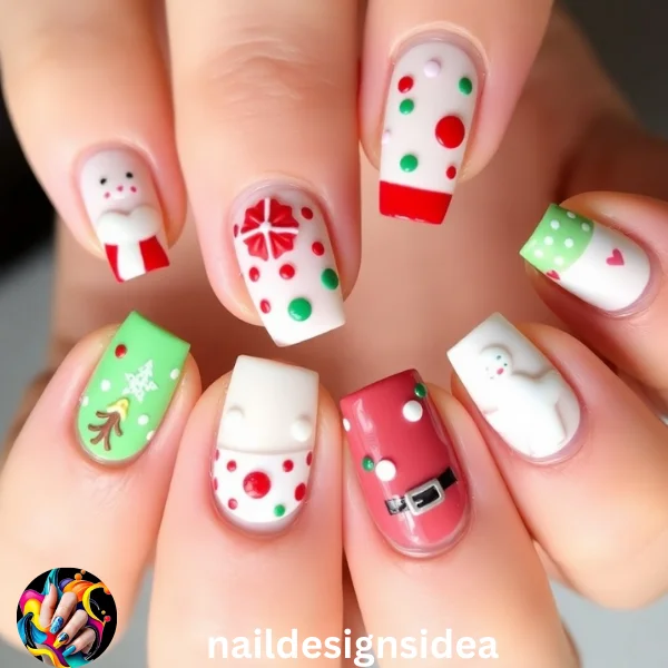 Incorporate seasonal elements like snowflakes, hearts, or stars to make your sugar cookie-inspired nails festive and themed.