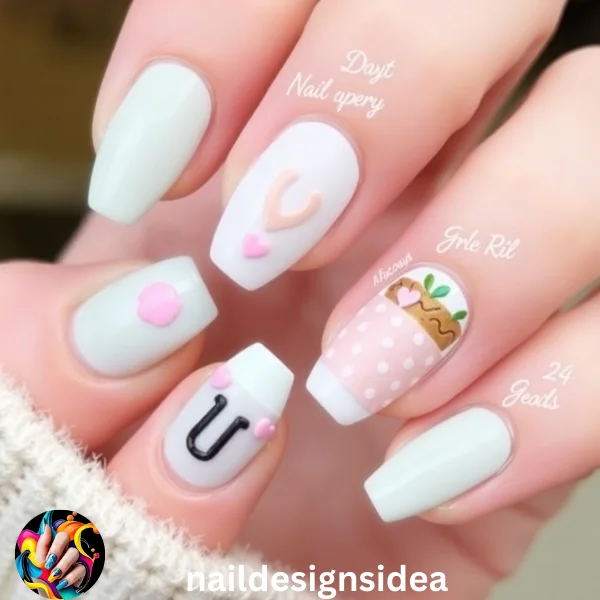 Personalize your sugar cookie nails with initials, small phrases, or custom patterns that reflect your style