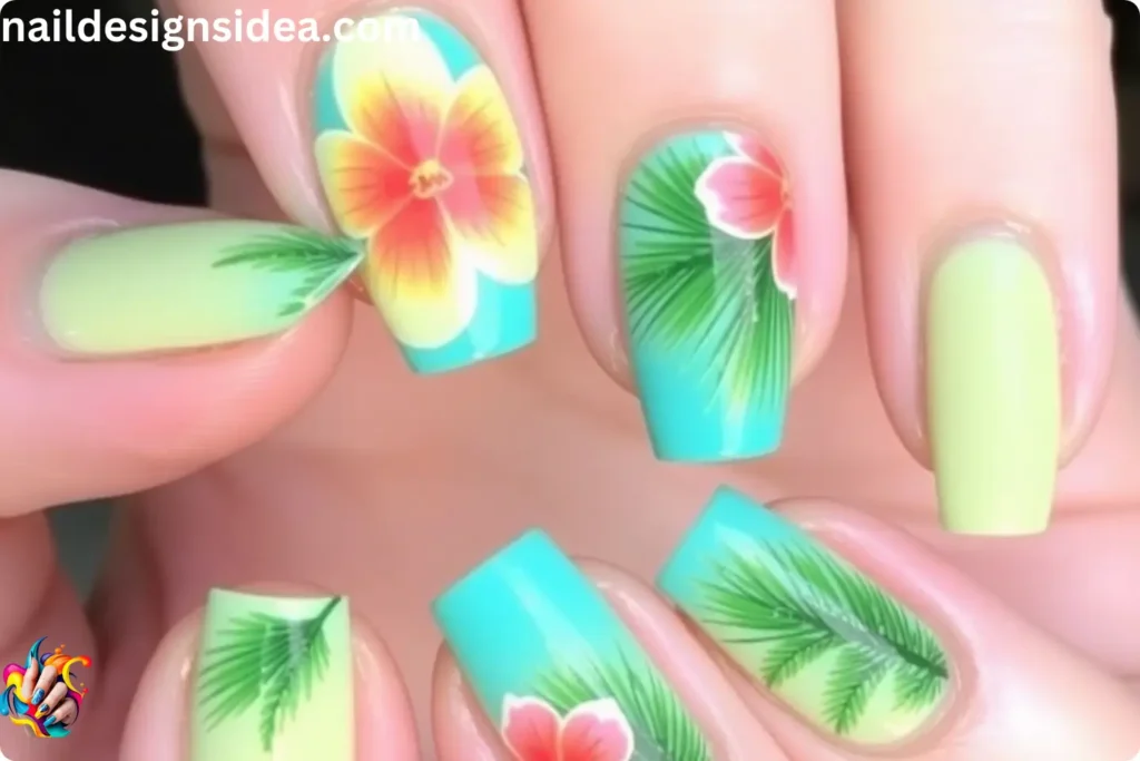 Tropical Orchid Nail Design Ideas