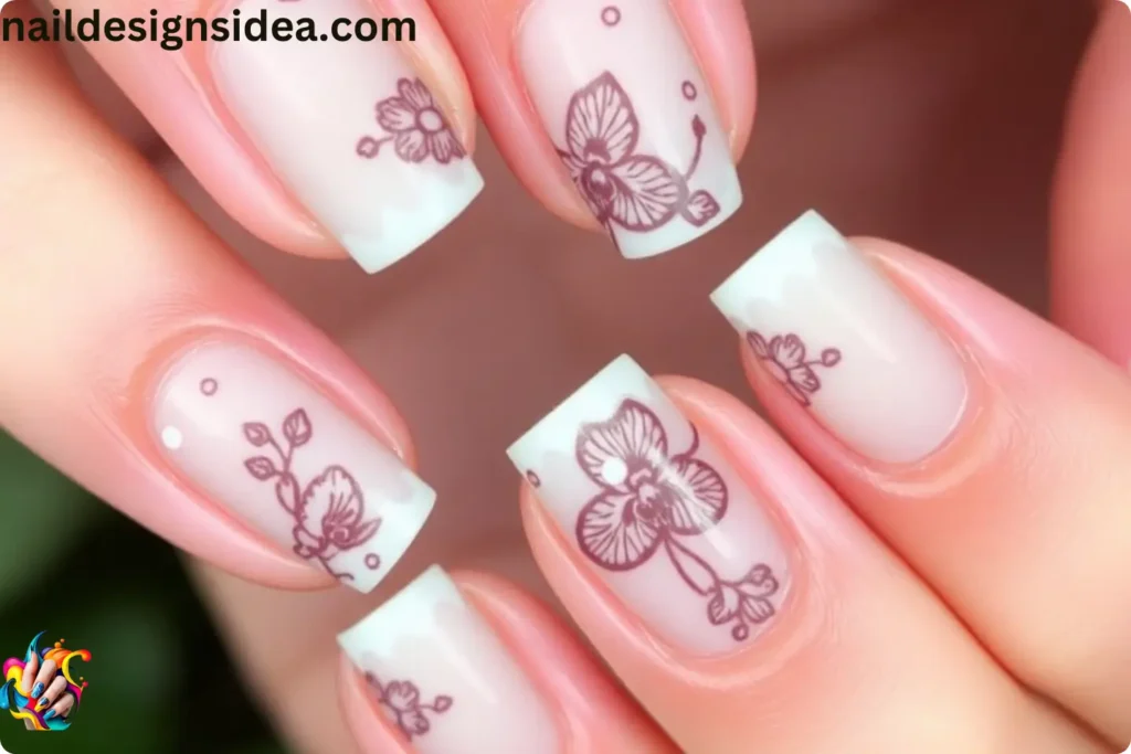 Vintage Orchid Nail Art Soft