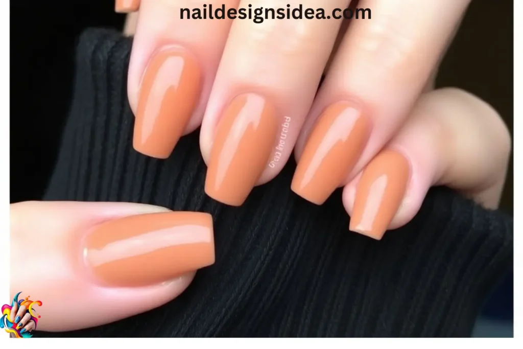 Warm Caramel Tone January Nail Designs