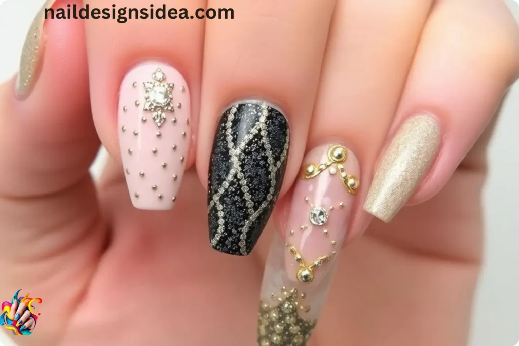 Welcome New Year Short Nail Designs for 2025