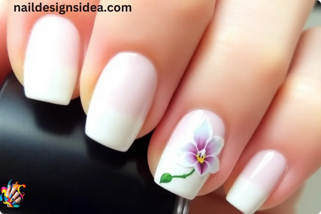 White Orchid Elegance Nails
