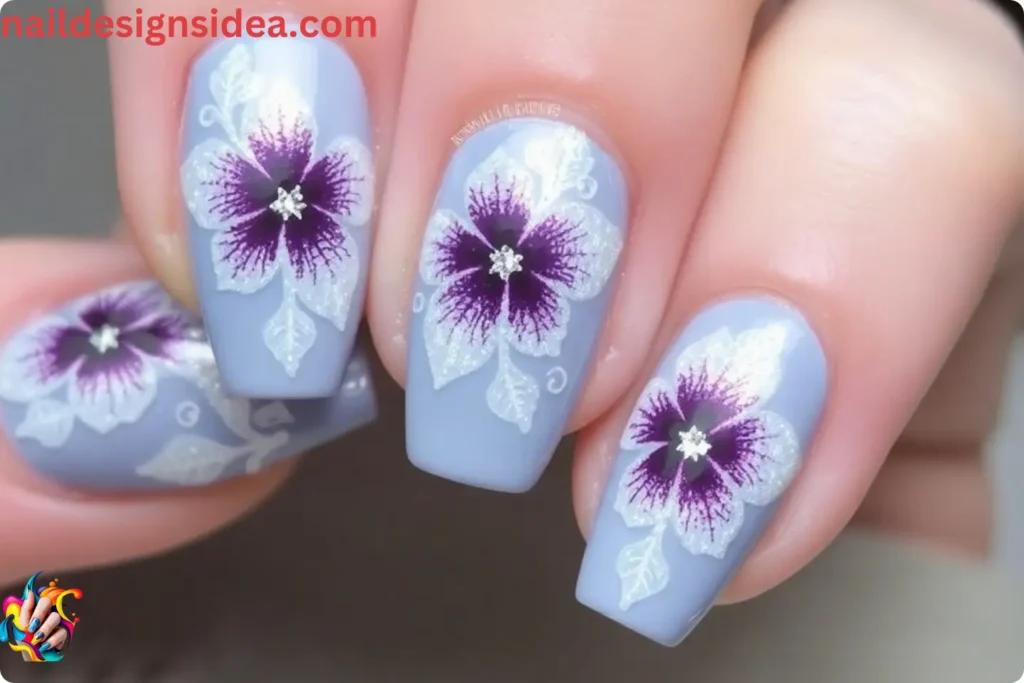 Winter Orchid Nail Ideas