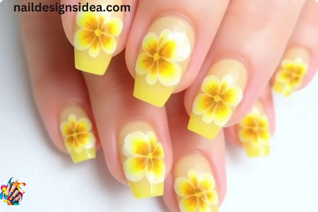 Yellow Orchid Sunshine Nails
