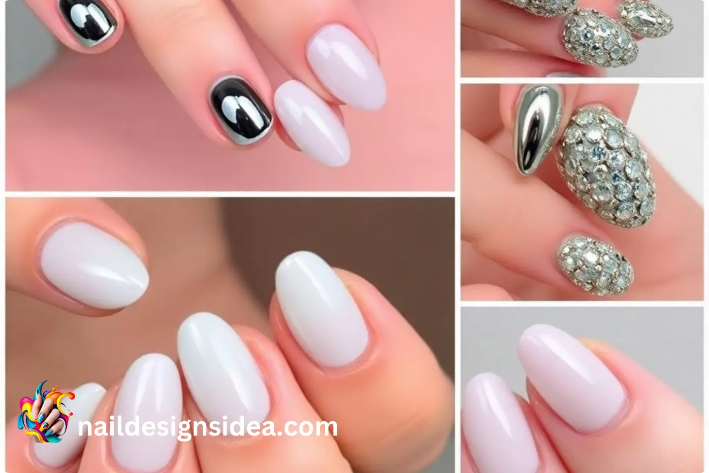 Collection of Chrome Blob Nail Designs for 2025