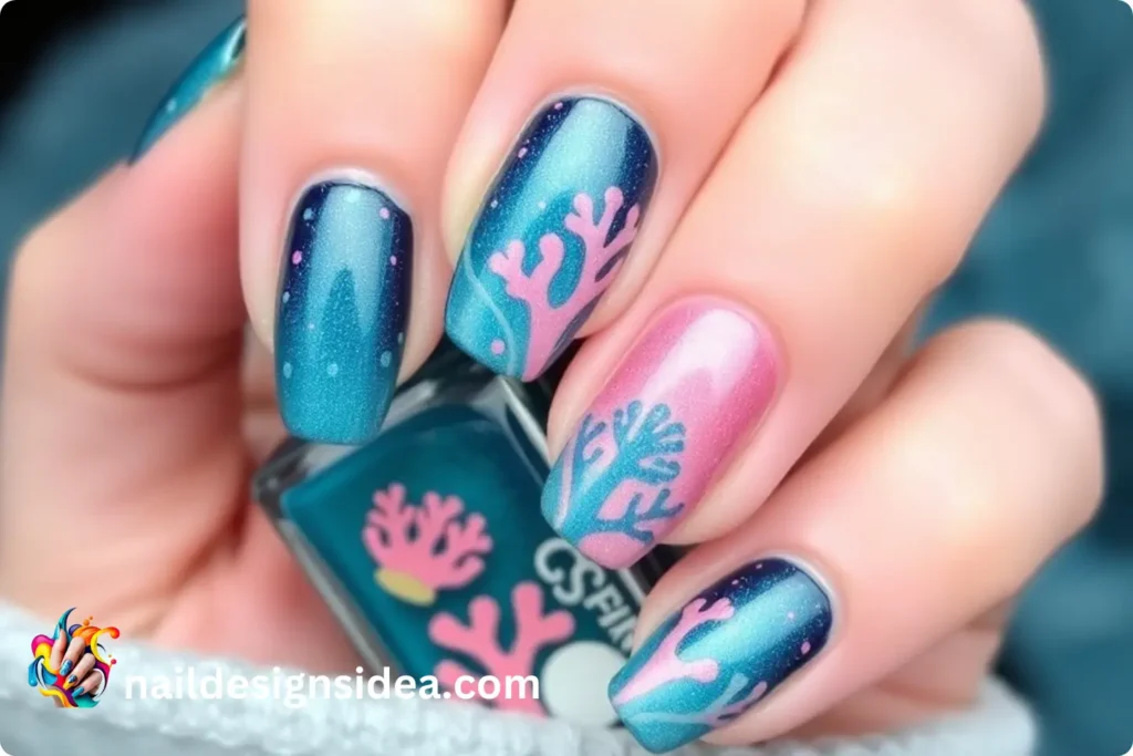 Coral Reef Magic Marine Sea Inspired Nails