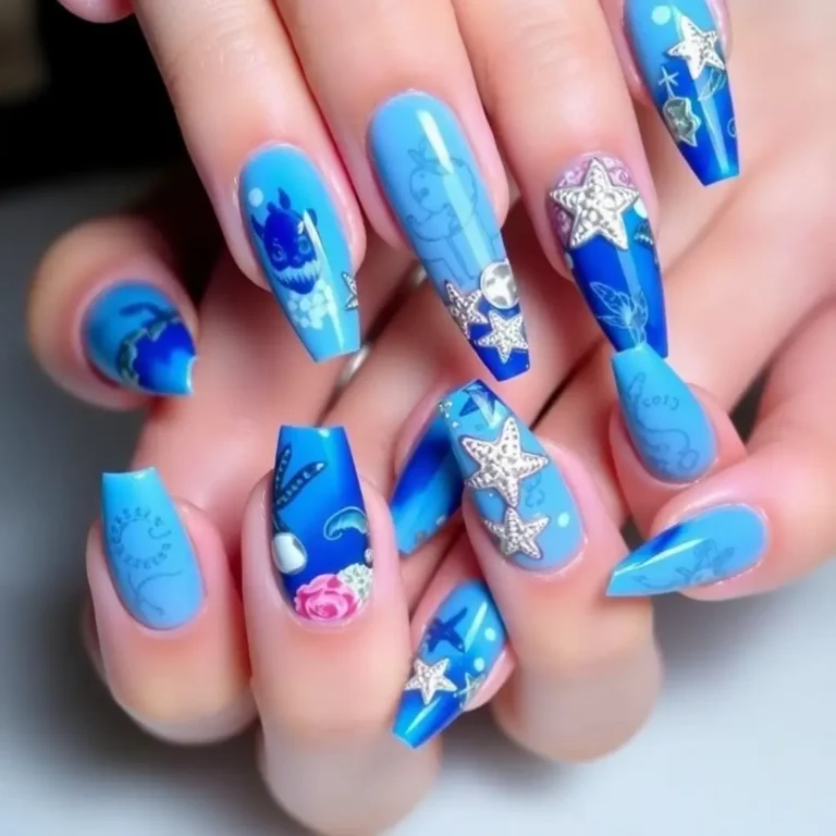 Sea Inspired Nail Designs in 2025 for Marine Manicure