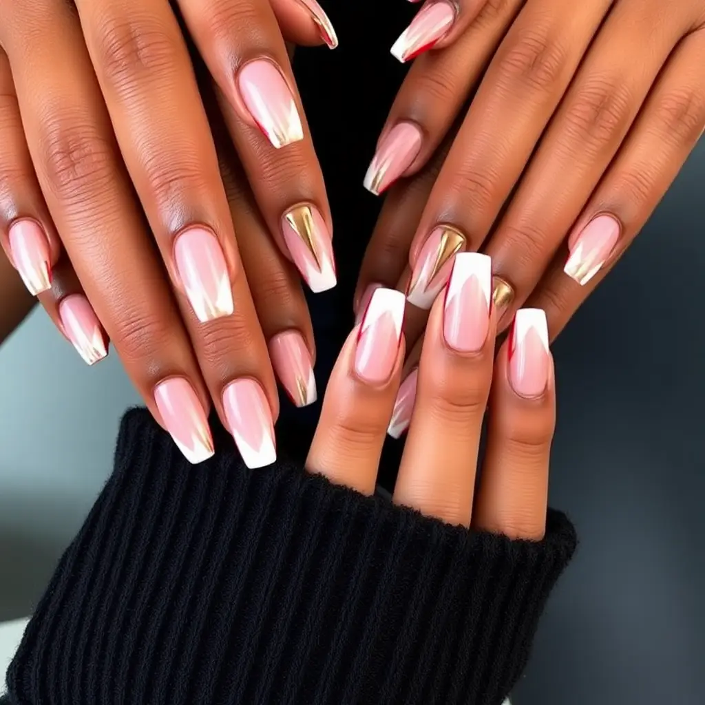 Bold & Modern Twist on Classic French Tips