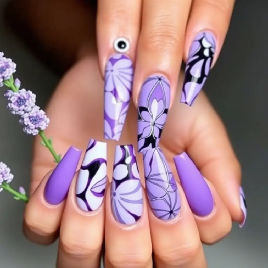 Bold & Statement Lavender Spring Nails