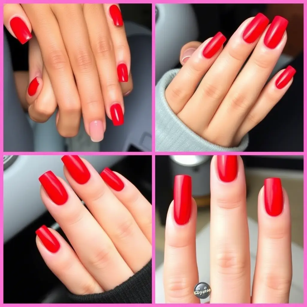 Bright Cherry Red Valentine Nails – Playful and Vibrant