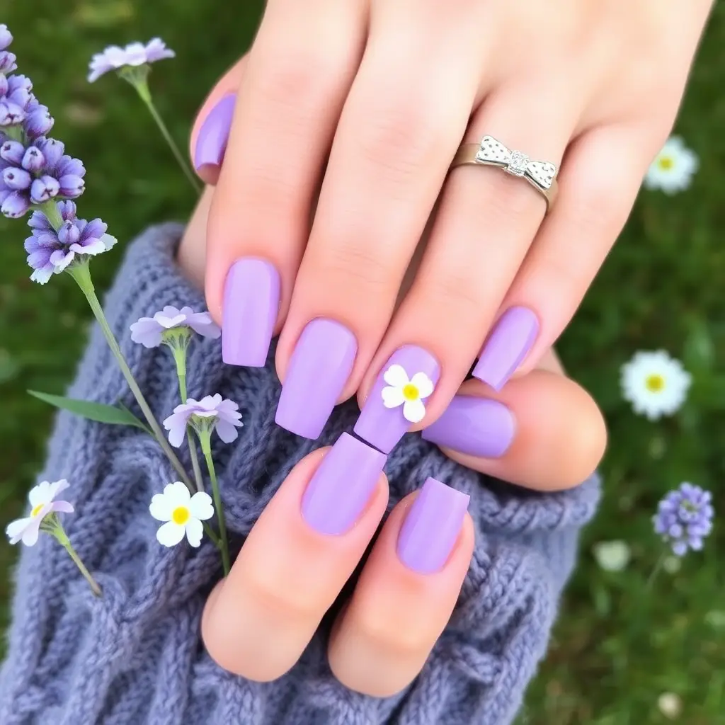 Brunch & Spring Picnics Lavender Nails