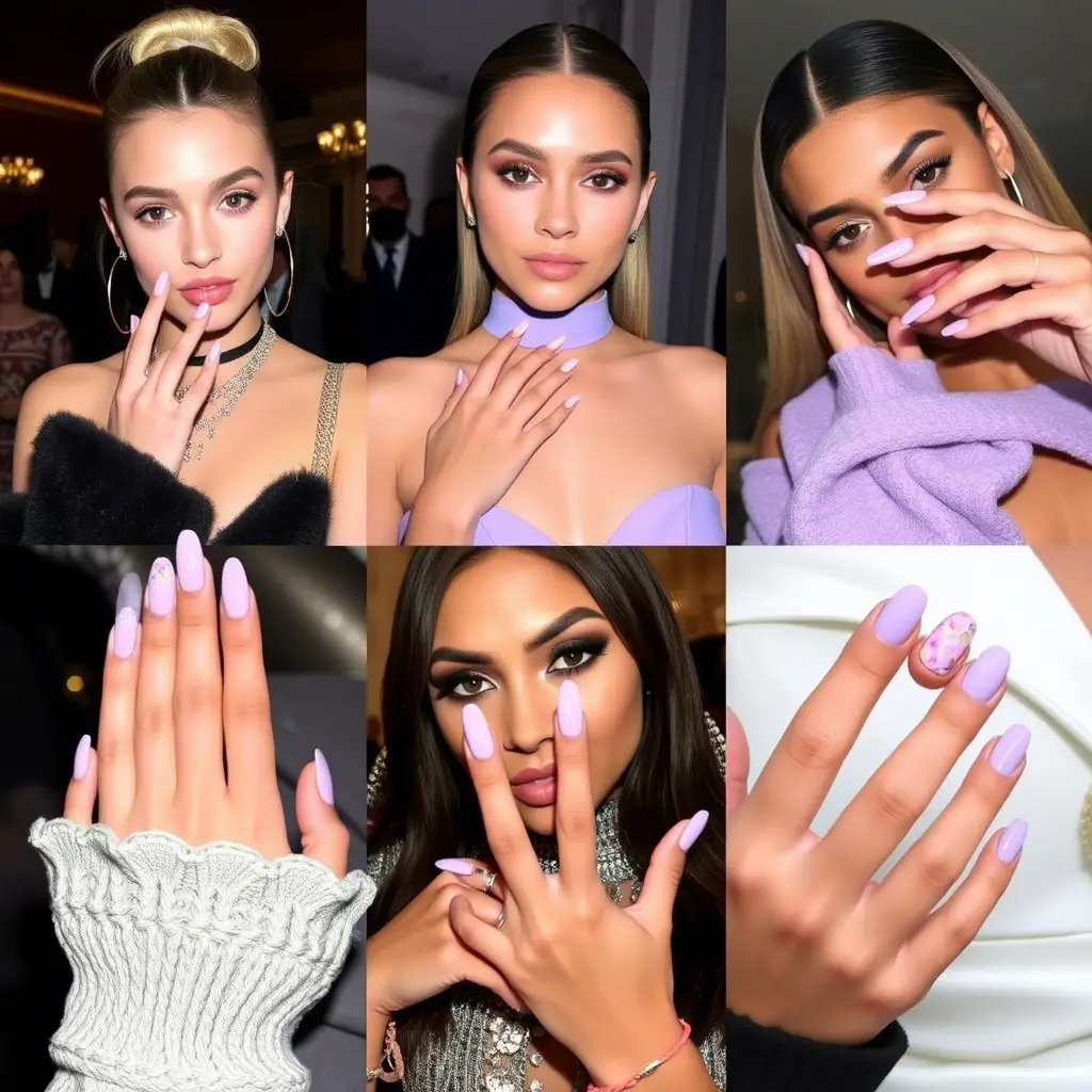 Celebrities Loving Lavender Nails