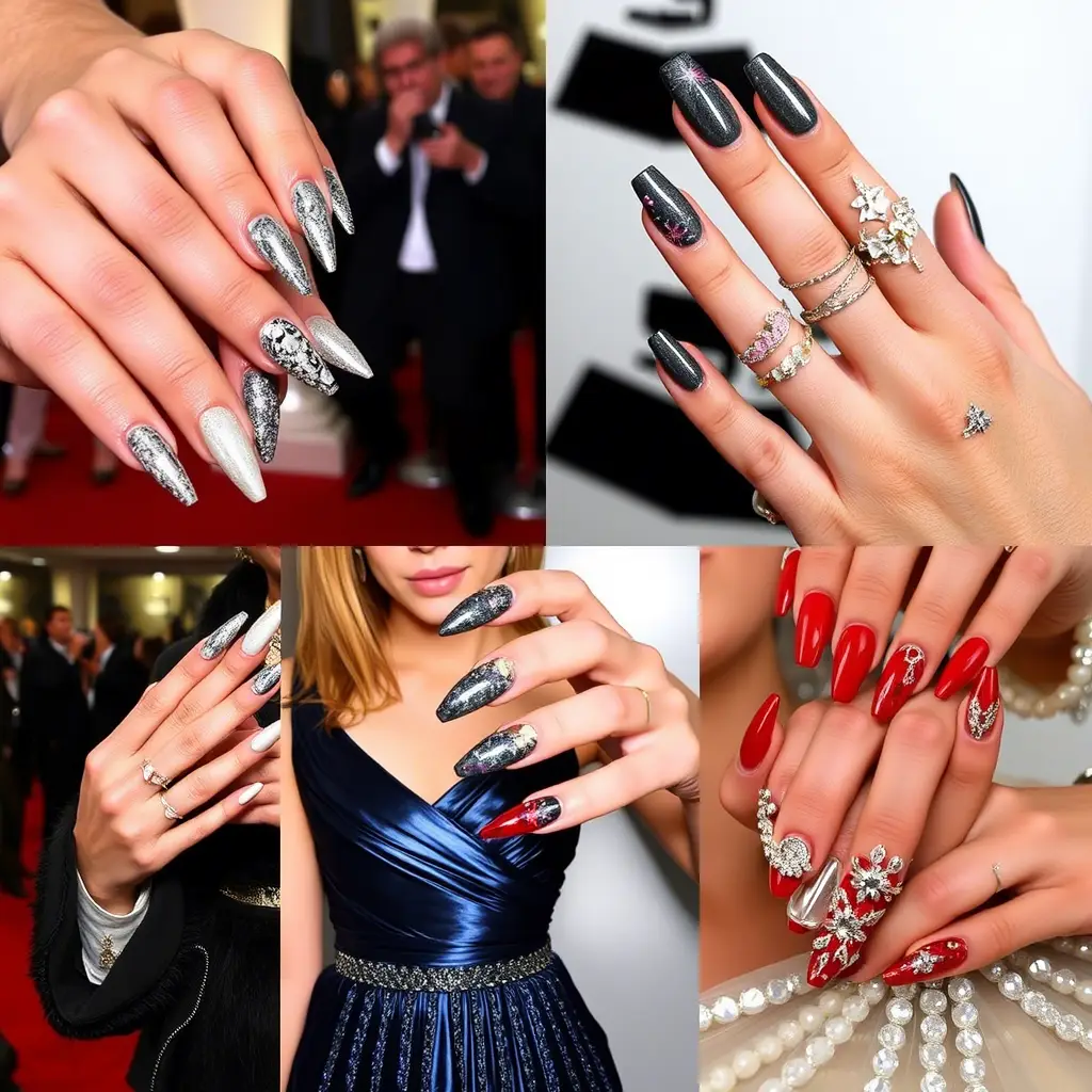 Celebrity Nail Designs from Grammy 2025