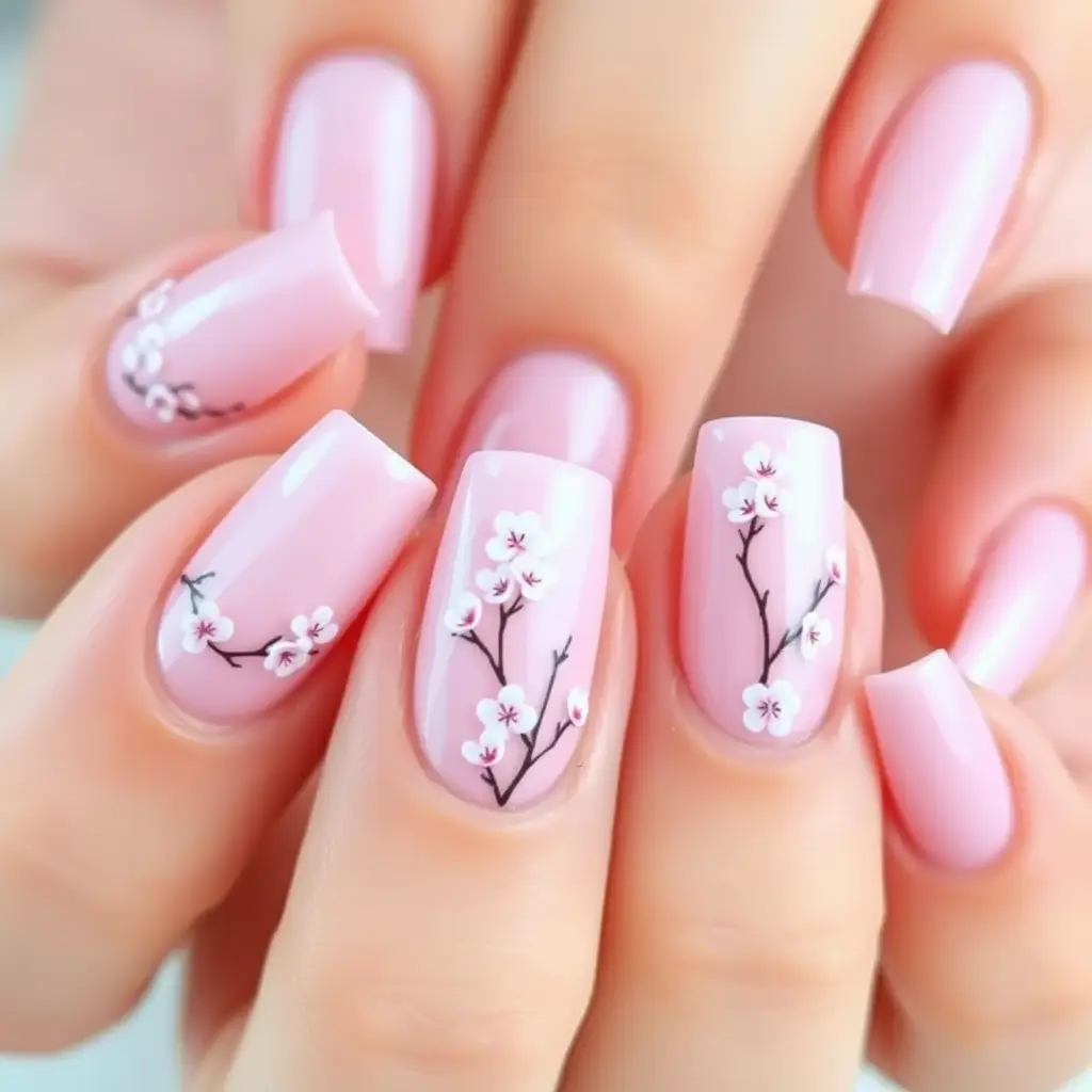 Cherry Blossom Nail Designs