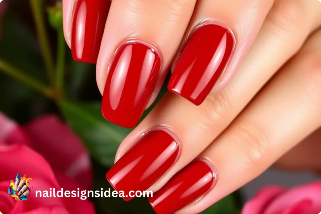 Classic Red Valentine Nail Designs