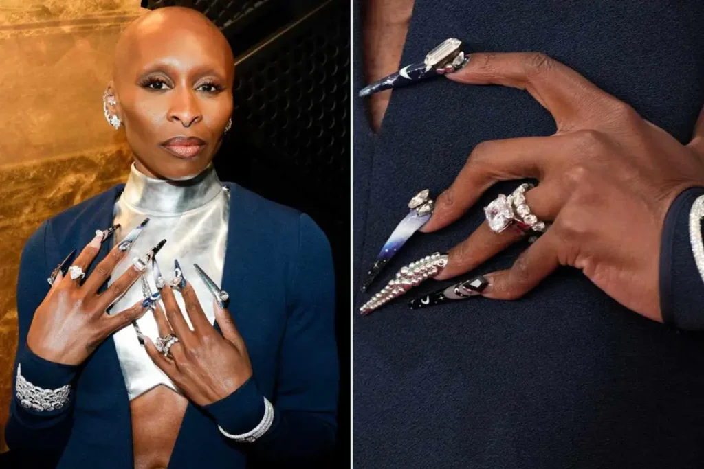 Cynthia Erivo’s Celestial-Inspired Manicure at the 2025 Grammys