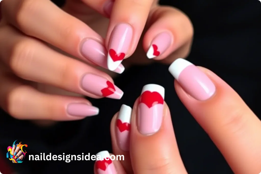 French Romantic Manicure for Valentine