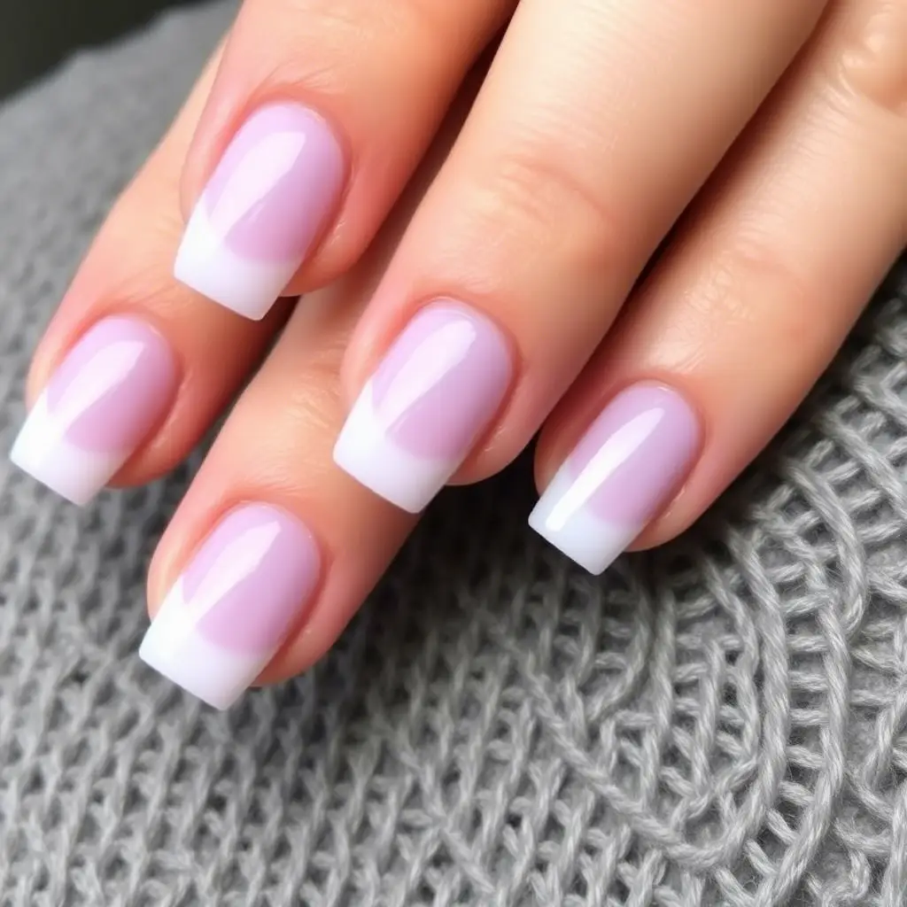 French Tip Lavender Nails – A Fresh Spring Take on the Classic French Mani