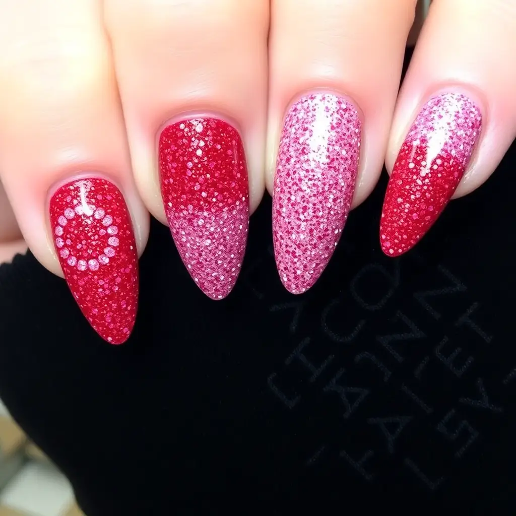 Glittery Pink and Red Mix