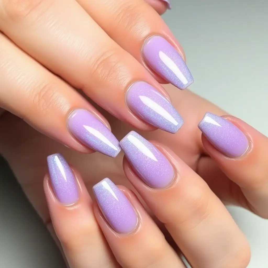 Lavender Cat-Eye Nails – Magnetic & Mesmerizing