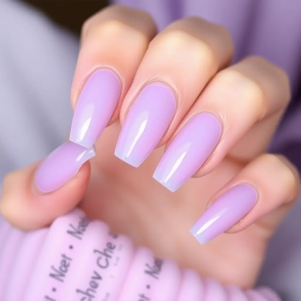 Lavender Jelly Nails – Sheer & Glossy for a Playful Look