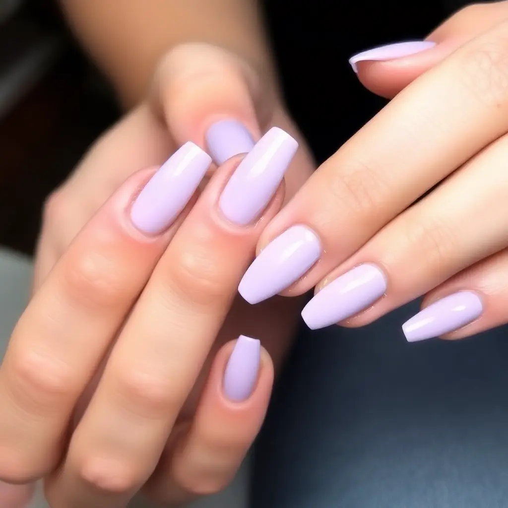 Lavender Ombre Spring Nails
