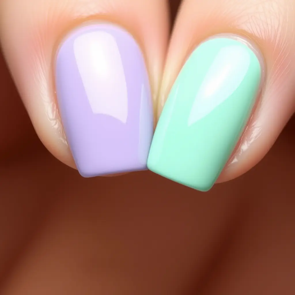 Lavender and Mint Green Nails – Fresh & Springy Contrast